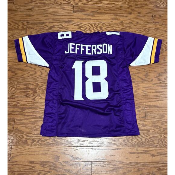 UNSIGNED CUSTOM Sewn Justin Jefferson Purple Home Jersey, Size XL - Picture 1 of 7
